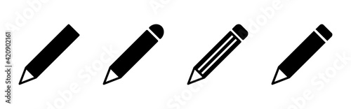 Pencil icon set. pen symbol. edit icon vector