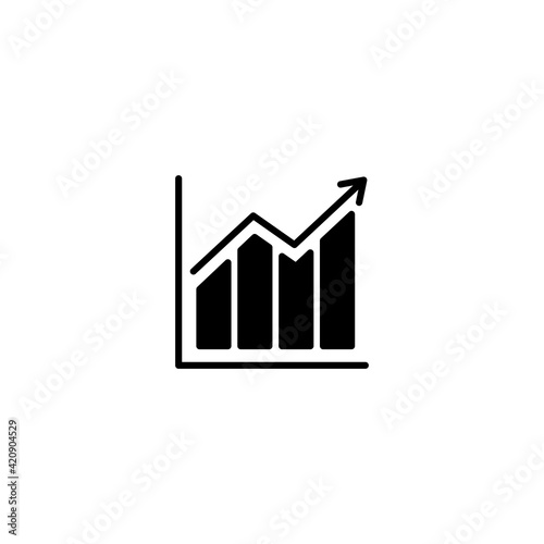 Free Download growing graph icon vector for computer, web and mobile app  - GFXLoad