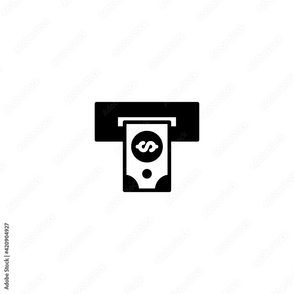 ATM icon vector for computer, web and mobile app ATM icon vector for computer, web and mobile app