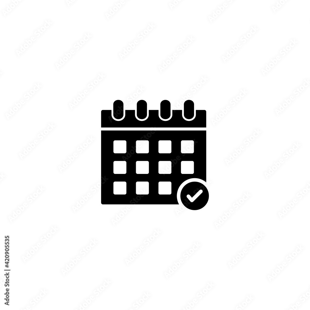 Calendar icon vector for computer, web and mobile a Calendar icon vector for computer, web and mobile a