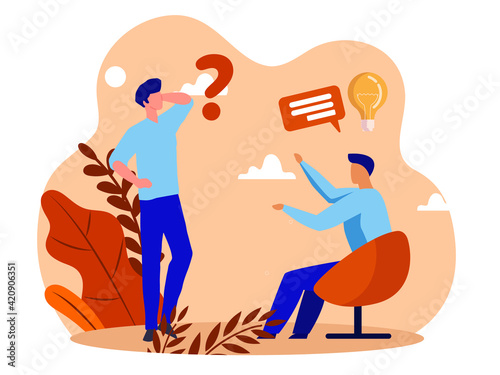 two people are discussing