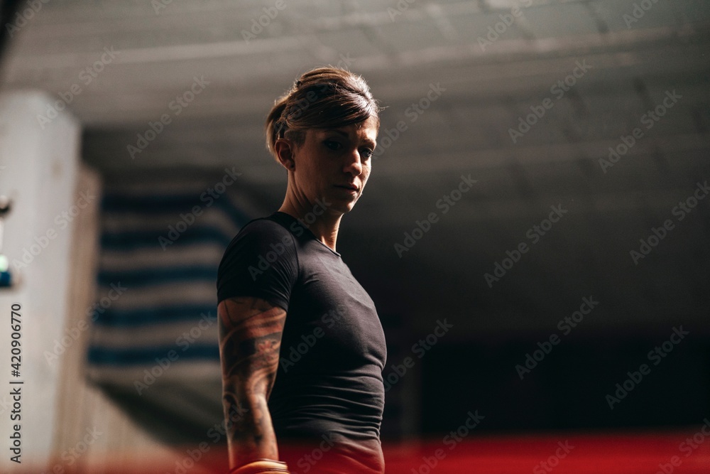 Boxer in boxing ring Boxer in boxing ring