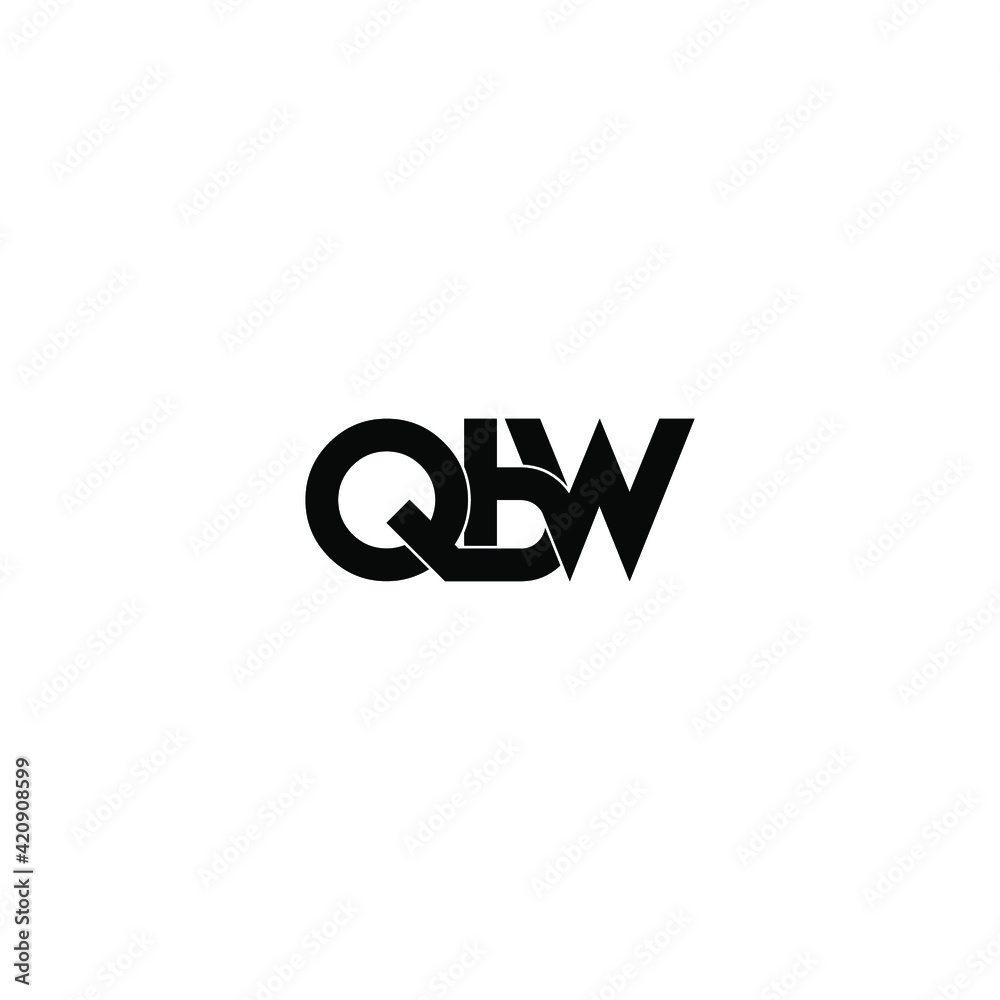 qbw letter original monogram logo design
