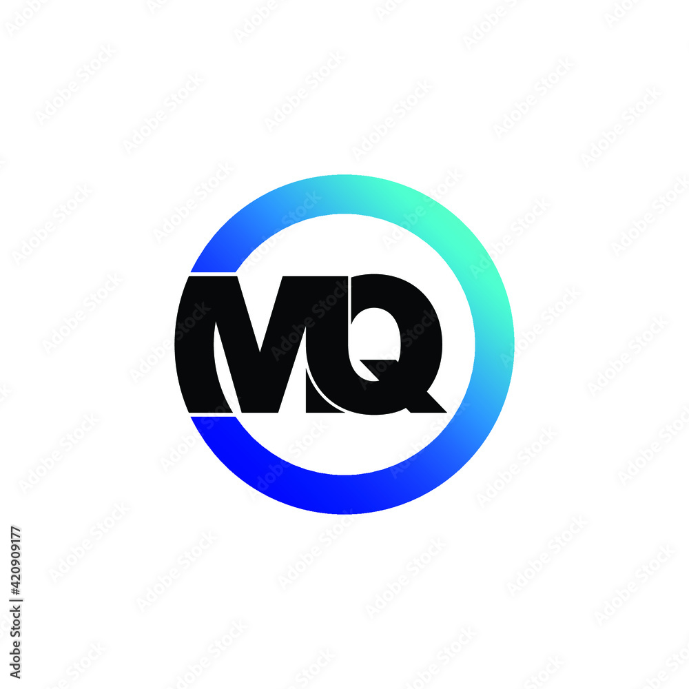 Letter MQ simple logo design vector Letter MQ simple logo design vector