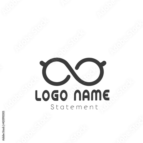glasses logo icon vector template design illustration
