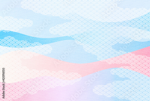 和柄背景素材	
