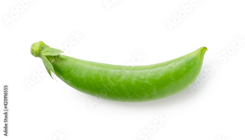 Quadro su tela Snap peas on a white background