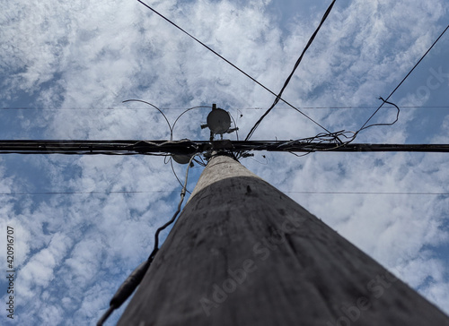 Power Line and Sky