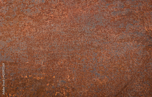 Grunge rusted metal texture, rust, and oxidized metal background. Old metal iron panel