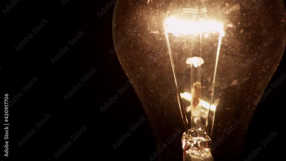 vintage retro edison light bulb lamp footage