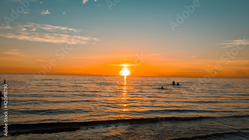 sunset on the beach