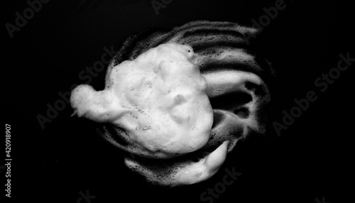 Принти на полотні White soapy foam texture