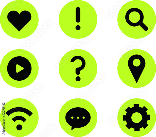 Simple and commonly used icon