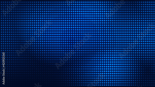 Dot blue pattern screen led light gradient texture background. Abstract  technology big data digital background. 3d rendering. photo