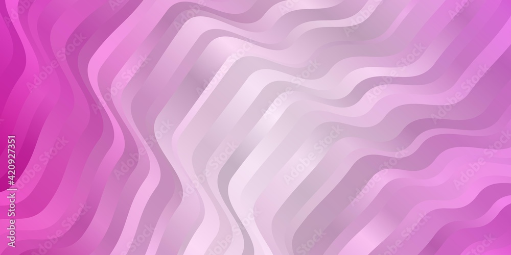 Light Pink vector pattern with curved lines. Light Pink vector pattern with curved lines.