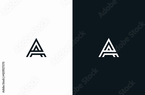Initial Letter A Logo Black White Elegant Minimalist Signature Logo