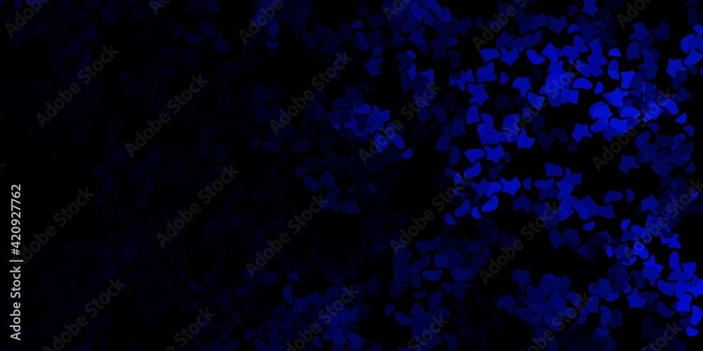 Dark blue vector backdrop with chaotic shapes.
