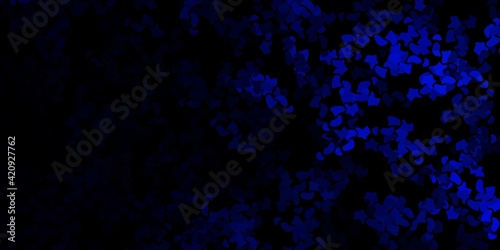 Dark blue vector backdrop with chaotic shapes.