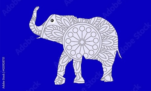 Elephant coloring page.coloring book .animal coloirng page