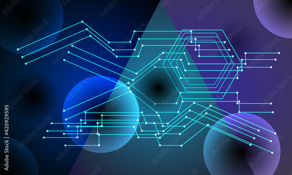 Obraz premium Modern and simple technology background