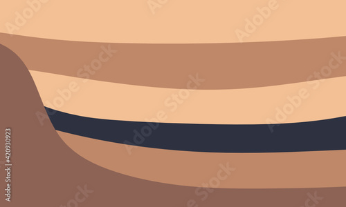 Geological subsurface. Layered of rock and organic strata. Geologic cross section.