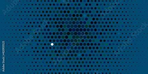 Dark Blue, Green vector background with spots.