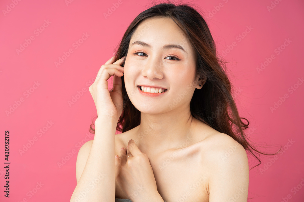Beautiful woman is taking care of her skin Beautiful woman is taking care of her skin