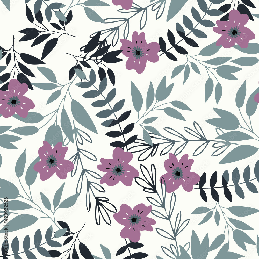 Floral seamless pattern For textile, wallpapers, print, wrapping paper. Vector stock illustration. Floral seamless pattern For textile, wallpapers, print, wrapping paper. Vector stock illustration.