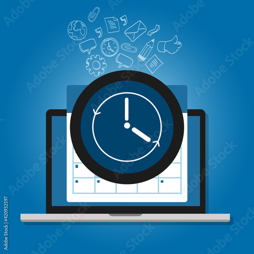 clock and calendar symbol availability support available clock symbol icon or deadline schedule