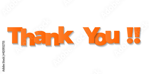 Thank You handwritten inscription. Hand drawn lettering. Thank You calligraphy. Thank you card. Vector illustration.