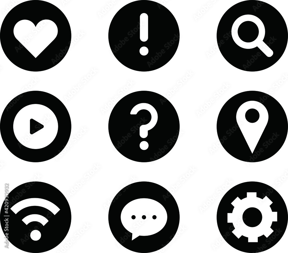 シンプルでよく使われるアイコン Simple And Commonly Used Icon Stock Vector Adobe Stock