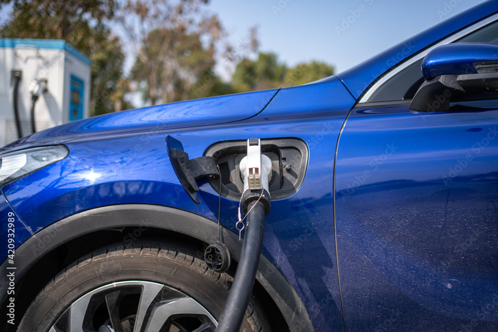 electric car charging in power station electric car charging in power station