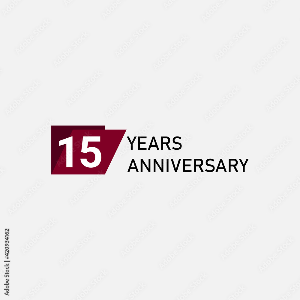 15 Years Anniversary Celebration Vector Template Design Illustration 15 Years Anniversary Celebration Vector Template Design Illustration