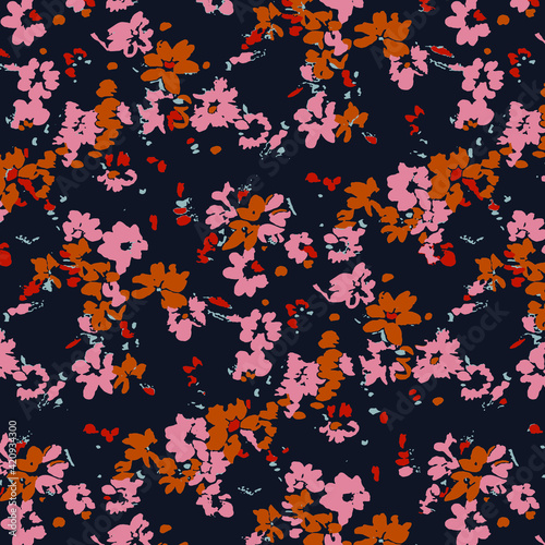 Floral seamless pattern  For textile, wallpapers, print, wrapping paper. Vector stock illustration.