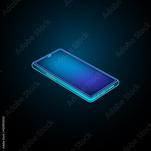 Smartphone neon icon