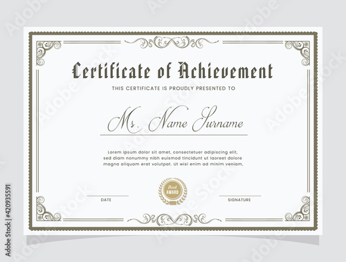 Elegant professional certificate template