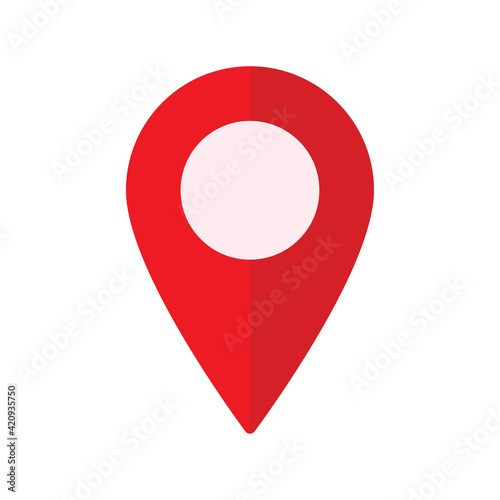 Location pin icon vector Illustration. Red Location pin icon sign. navigation icon.