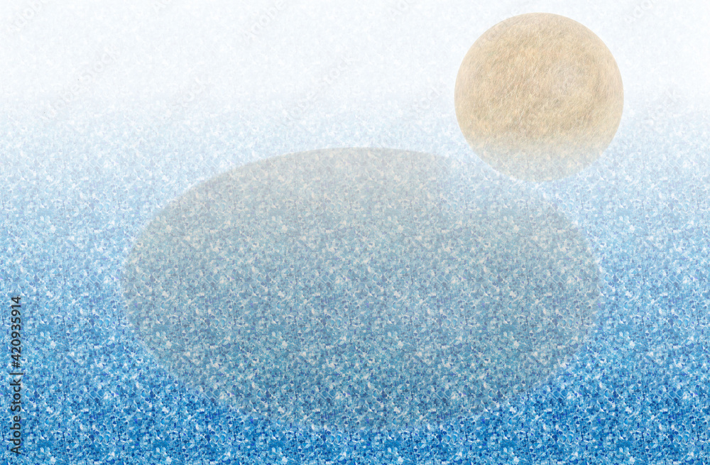 sunsets in a ocean with the beautiful twilight illustrator