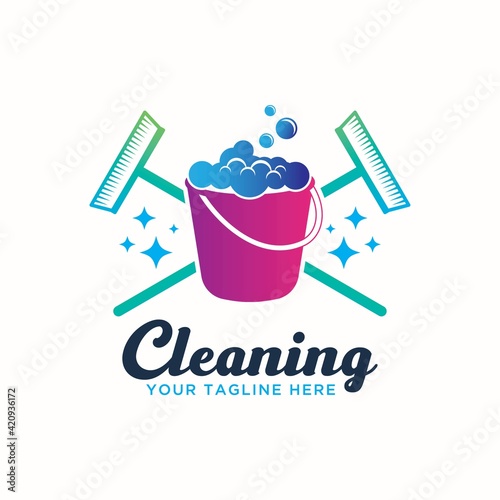 House Cleaning logo design 