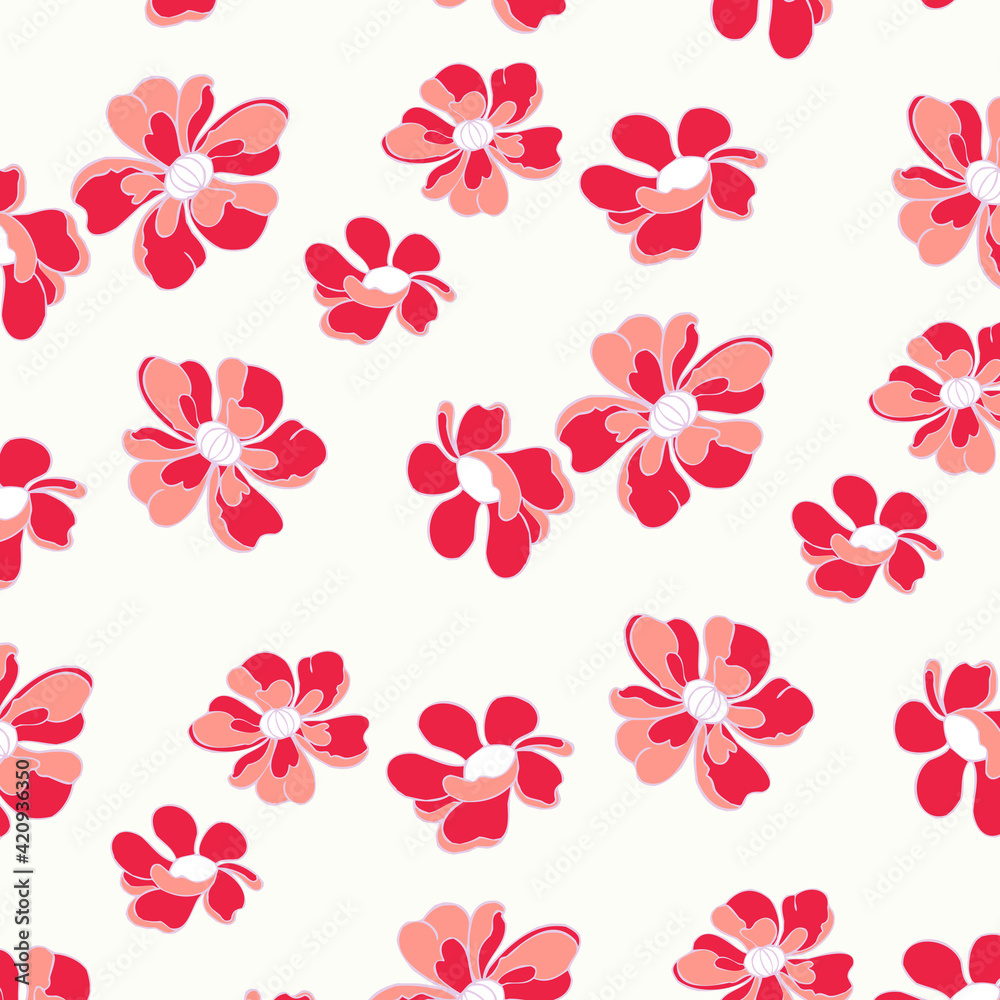 Floral seamless pattern For textile, wallpapers, print, wrapping paper.  Vector stock illustration. Stock Vector