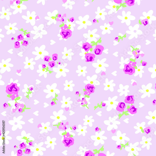 Floral seamless pattern For textile, wallpapers, print, wrapping paper. Vector stock illustration. © loftpearl