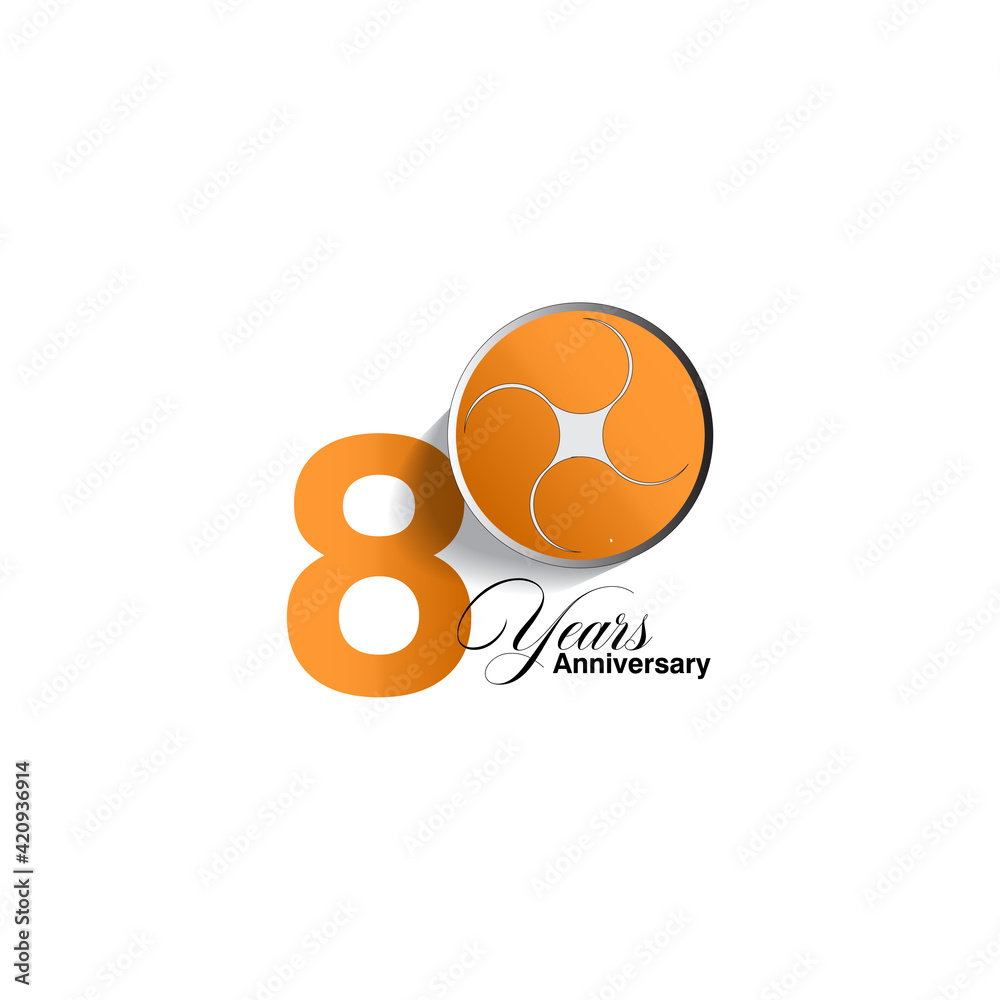 80 year anniversary design vector template illustration 80 year anniversary design vector template illustration