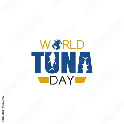 vector graphic of world tuna day good for world tuna day celebration. flat design. flyer design.flat illustration.