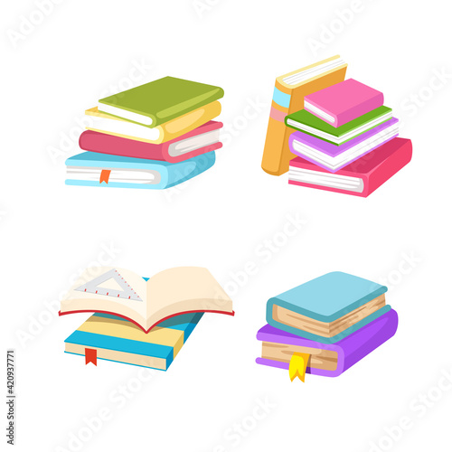 illustration of a group book vector