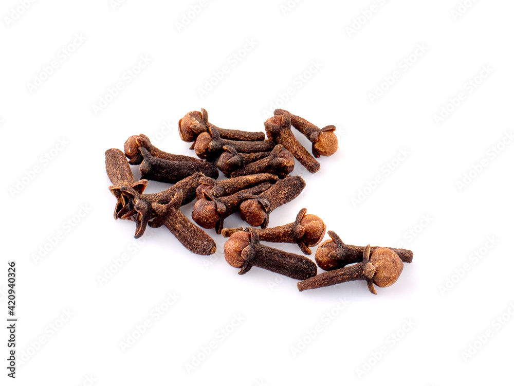 Dry cloves isolated on white background