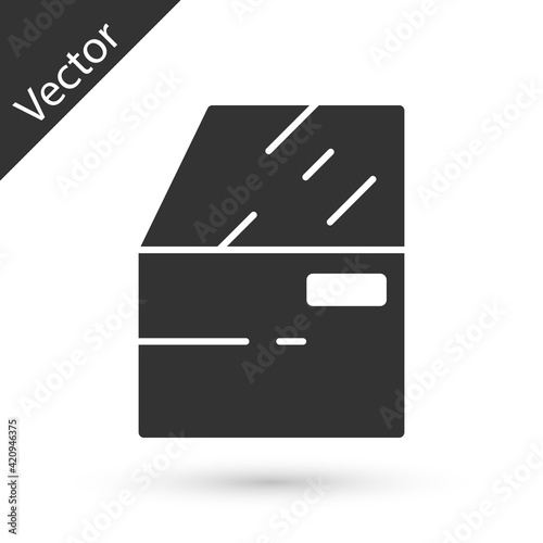Grey Car door icon isolated on white background. Vector