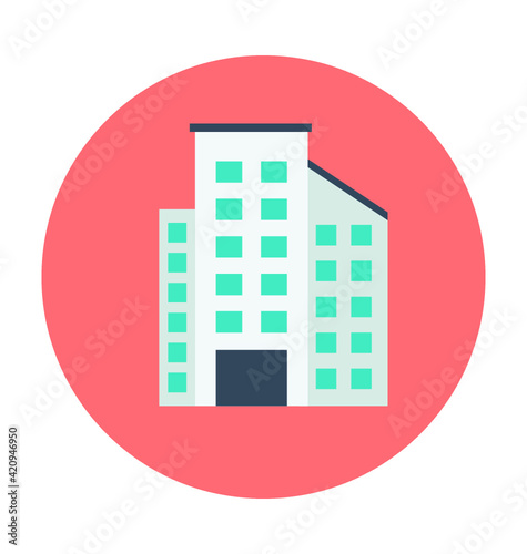 Hospital Colored Vector Illustration