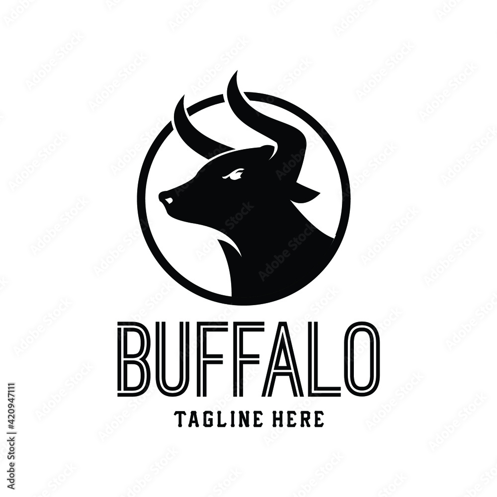 Buffalo Head logo exclusive design inspiration Stock Vector | Adobe Stock