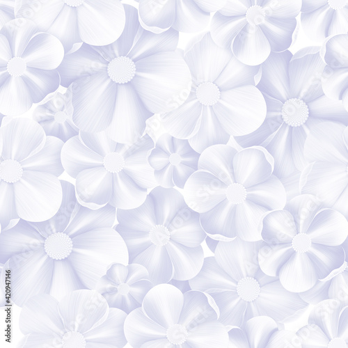 Summer floral seamless pattern. Flower background