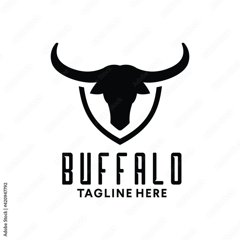 Buffalo Head logo exclusive design inspiration Stock Vector | Adobe Stock